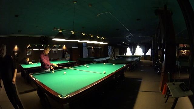 Часть 2. Олег против Владимира в партии по свободной пирамиде, русский бильярд смотреть онлайн