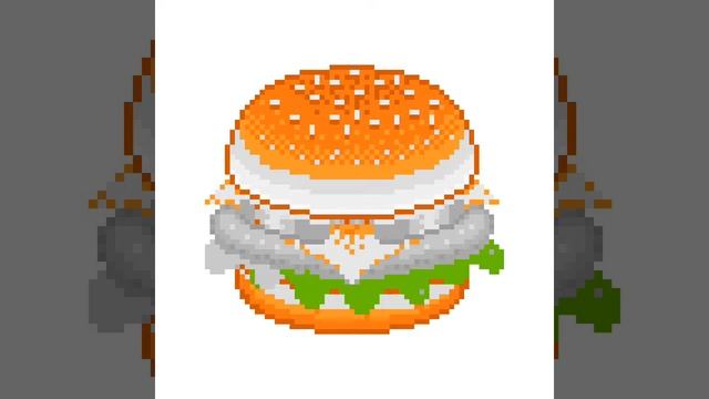 Как нарисовать бургер по клеточкам смотреть онлайн