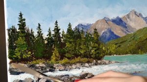 Горы маслом. Ч2 Живопись мастихином. Тон в живописи. Mountains of oil. Painting with a palette knif