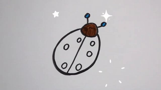 Раскраска для детей Божья Коровка .Как нарисовать Божью Коровку.How to draw a ladybug смотреть онлайн
