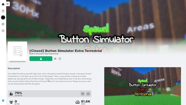 Button Simulator Extra Terrestrial / Closed! :( смотреть онлайн
