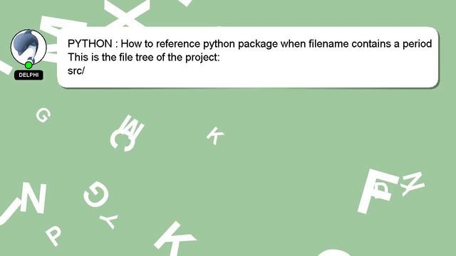 PYTHON : How to reference python package when filename contains a period смотреть онлайн