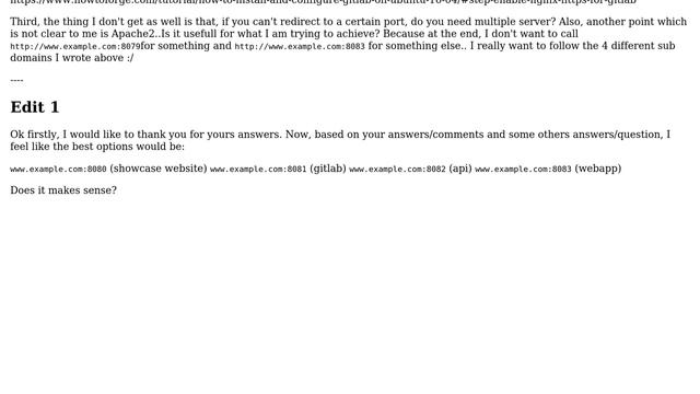How to setup an API, a webapp, a gitlab, and a showcase website on the same server? (2 Solutions!!) смотреть онлайн