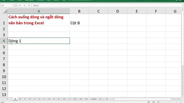 Excel 49 - Cách xuống dòng và ngắt dòng văn bản, Wrap text trong Excel смотреть онлайн