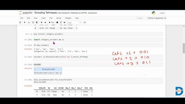 Binary encoding - Encoding Techniques in Machine Learning - Python смотреть онлайн