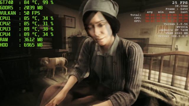 Запуск Wolfenstein 2 the new colossus на слабом пк i3 3217U, GT740, 4GB RAM смотреть онлайн