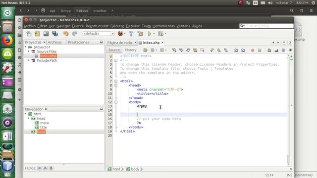 Instalando XAMPP, Netbeans y primer proyecto PHP en SO UBUNTU 17 2018 03 07 15 47 47 смотреть онлайн