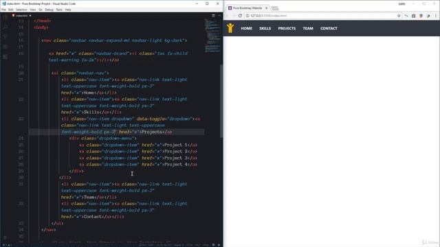 #2 Create a Navigation Bar in HTML and CSS & Bootstrap смотреть онлайн