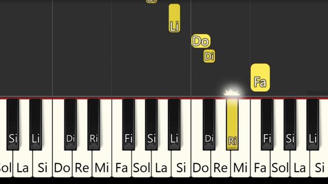 Peaches Bowser - Mario Bros - Piano tutorial fácil con notas LENTO смотреть онлайн