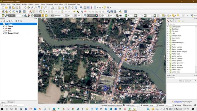 Digitize directly from Google Earth to Make Shapefile of Different Features Using QGIS смотреть онлайн