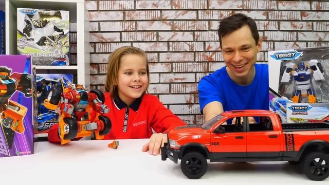Игрушечные роботы трансформеры: Тобот ДГ Монстр рыбачит! Видео про игры в машинки для детей смотреть онлайн