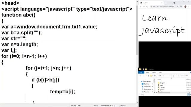 Learn Javascript: Working with Strings - Lexical order - Loop+Array смотреть онлайн