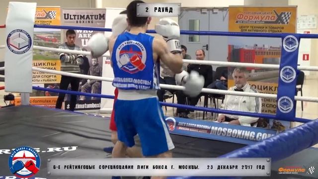 6-е рейтинговые бои Лига бокса г. Москвы – 23.12.17 г. до 64 кг. смотреть онлайн