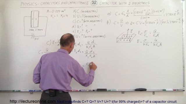 Physics 39 Capacitors (32 of 37) Find Energy of a Capacitor with 2 Dielectric Layers смотреть онлайн