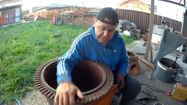 Печь из автомобильных дисков