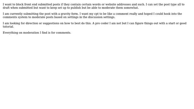 Wordpress: Can I filter a post type based on comment moderation settings? смотреть онлайн