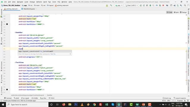 Android TBL Java Task 2 | Change background color on change of Seekbar | Android Studio 4.0 смотреть онлайн