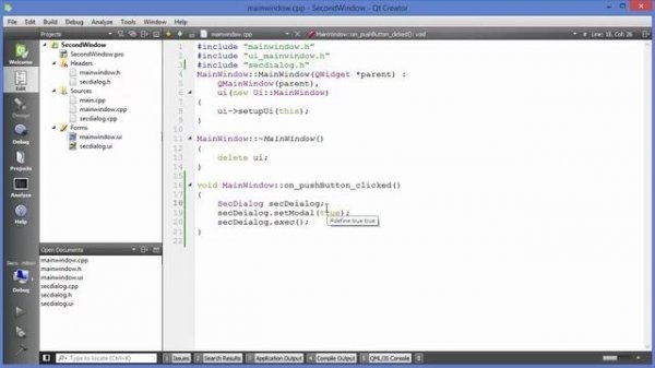 Qt Tutorials For Beginners 9 - How to Show Another Window From MainWindow in QT