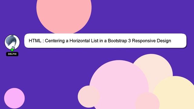 HTML : Centering a Horizontal List in a Bootstrap 3 Responsive Design смотреть онлайн