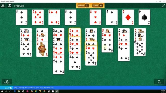 FreeCell - Hard I - level 8 - Star Club - Microsoft Solitaire Collection смотреть онлайн