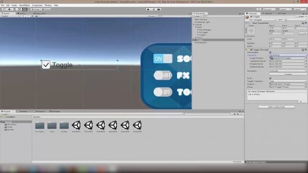 Видео курс Unity 3D User Interface. Урок 1. Базовые элементы. Анимация в UI.