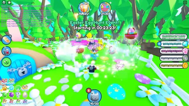 I Hatched All New Huge Easter Pets! Huge Painted Cat - Pet Simulator X Roblox