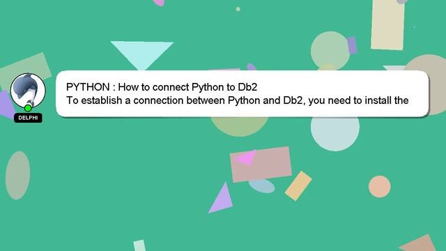 PYTHON : How to connect Python to Db2 смотреть онлайн