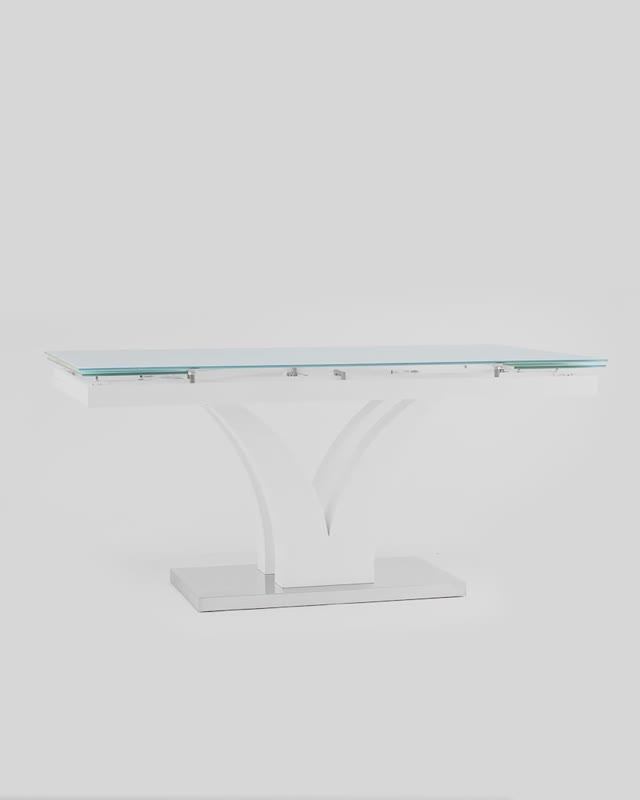 Стол Верона белый. Дизайнерский раскладной обеденный стол смотреть онлайн