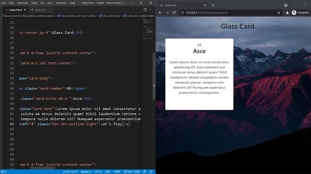 Glass Card Effect Using Bootstrap 5 Html CSS | Glassmorphism Effects | RitviX смотреть онлайн