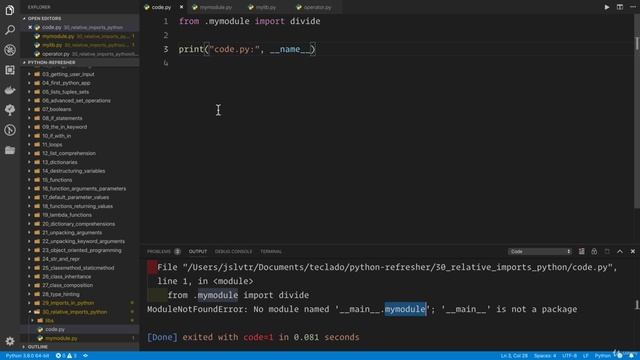 02 - A Full Python Refresher - 032 Relative imports in Python смотреть онлайн