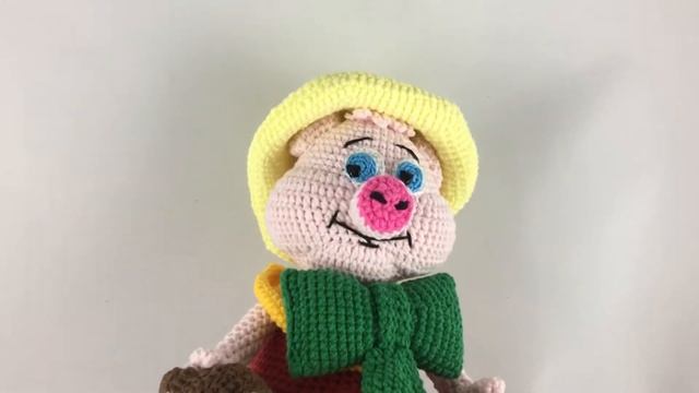 Фунтик вязаная игрушка, амигуруми, связана крючком, 20 см