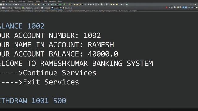 Banking application using java смотреть онлайн