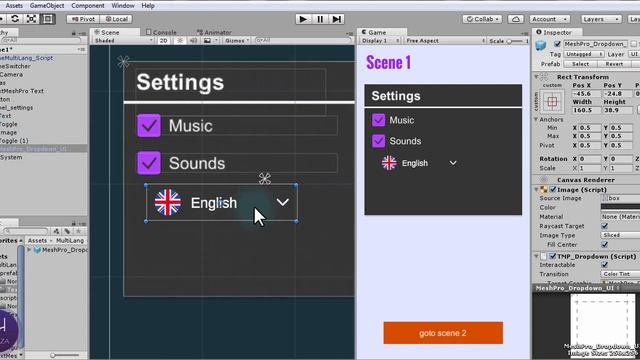 Unity Multi-languages without Coding, Make your game Multi-Lang смотреть онлайн