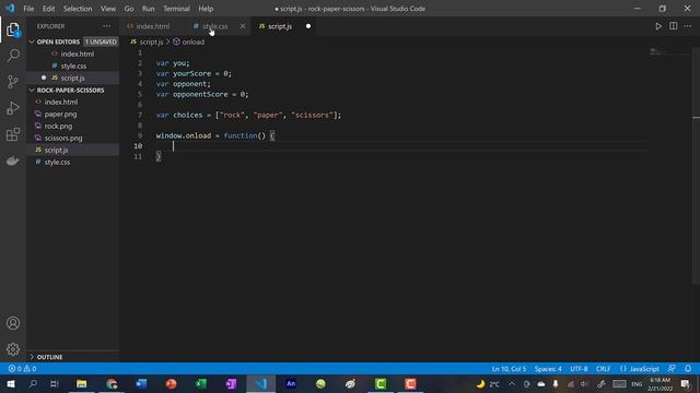 Rock Paper Scissors In JavaScript HTML CSS смотреть онлайн