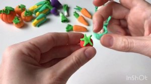 Лепим овощи из лёгкого пластилина (воздушного). Часть 2.