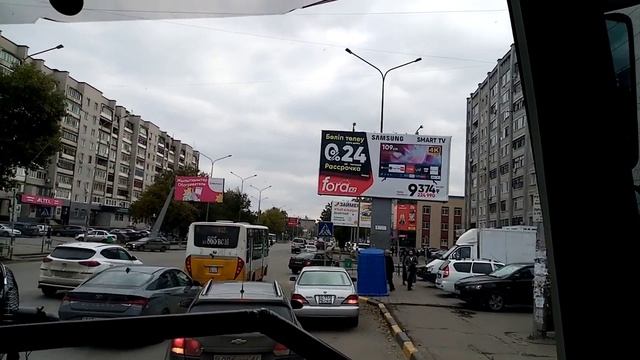 Семей, Семипалатинск на маршрутке.От цемпосёлка до жд вокзала. смотреть онлайн