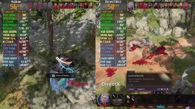 Vulkan VS DX11 Baldur's Gate 3 Which's Better ?? RTX 3050 Laptop 4GB VRAM | Intel i5-11320H смотреть онлайн