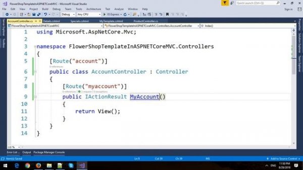 Building Flower Shop Website Template in ASP.NET Core MVC