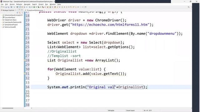 How to Validate Dropdown Options are Sorted using Selenium Java? смотреть онлайн