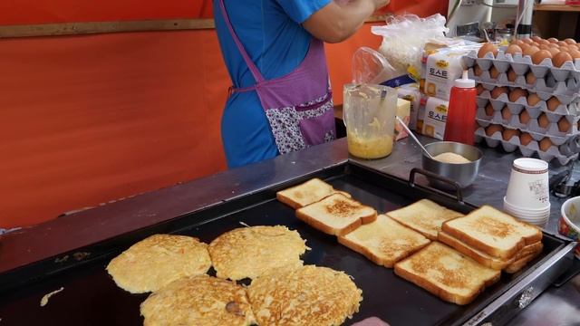 Egg Fried Cheese Toast 2,500KRW / Korean Street Food