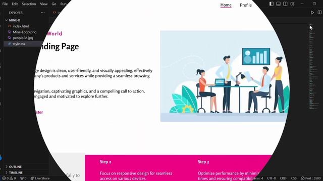 Create a Simple Mine-Co Landing Page In HTML and CSS смотреть онлайн