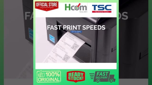 TSC Bar Code Printer TE200 Auto Alignment (USB) @HcomTechnology смотреть онлайн
