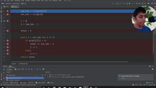 1351. Count Negative Numbers in a Sorted Matrix | Python смотреть онлайн