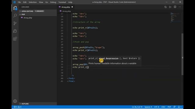 $12 - Array in PHP | PHP Beginners | - தமிழ் смотреть онлайн