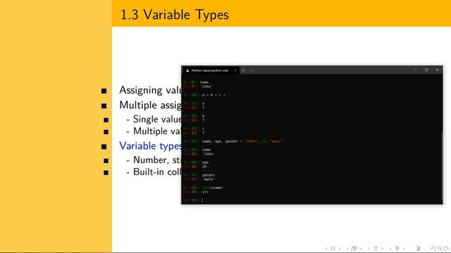 PP101 - Python Programming for Beginners - Lecture 1 - Part 3 Variable type смотреть онлайн