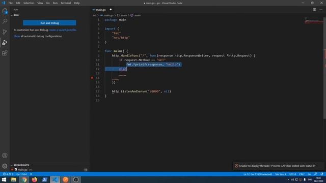 Go web server смотреть онлайн
