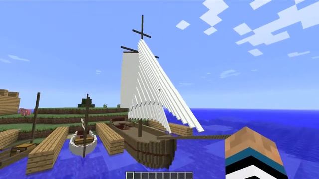 MINECRAFT MOD SHOWCASE: Boats Mod! BIGGER MINECRAFT BOATS 1.6.4, 1.7 смотреть онлайн