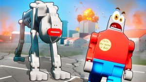 ТРЕВОЖНЫЙ ПЕС АТАКУЕТ ЛЕГО СИТИ! ВЫЖИВАНИЕ ПРОТИВ ОПАСНОГО SCP! БЕЗУМИЕ В BRICK RIGS