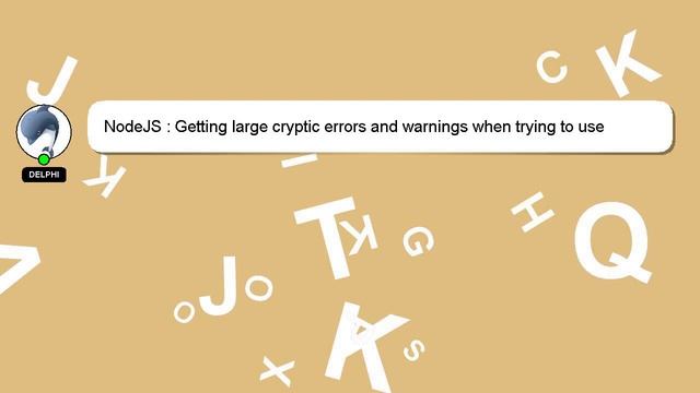 NodeJS : Getting large cryptic errors and warnings when trying to use mongoose with webpack смотреть онлайн