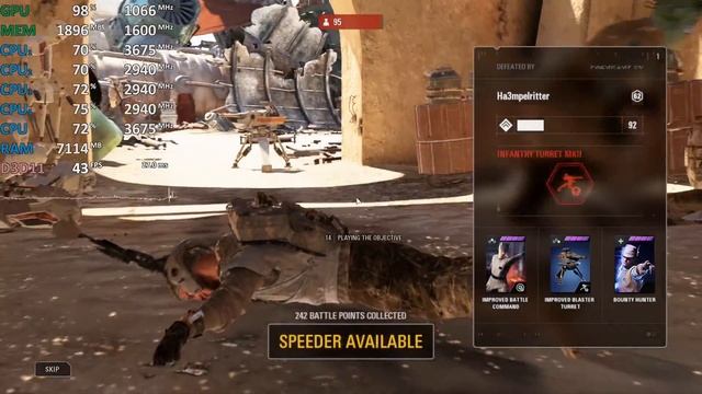 Star Wars: Battlefront II Ryzen 3 2200G Vega 8 Gameplay Benchmark Test смотреть онлайн